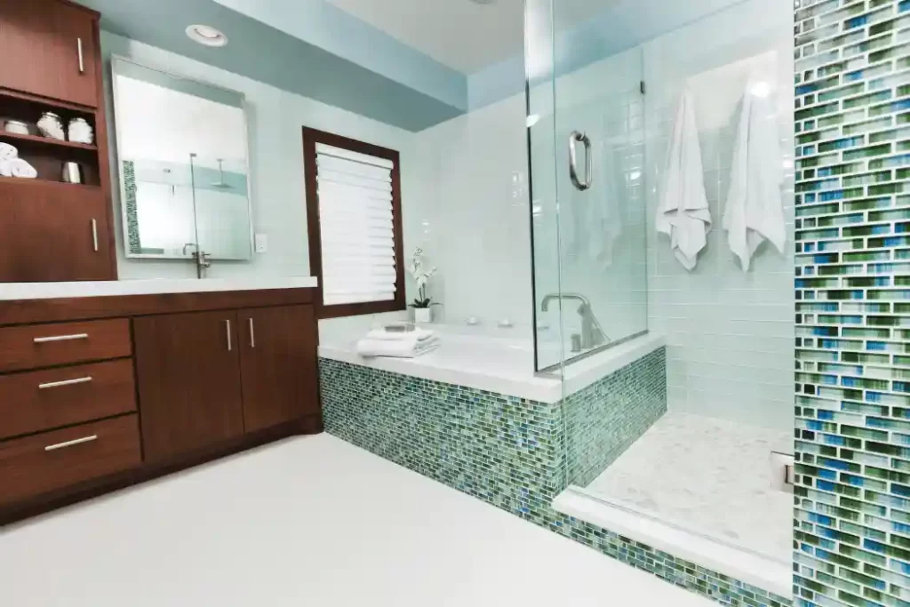 Bathrooms with Blue Vanity
